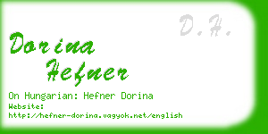 dorina hefner business card